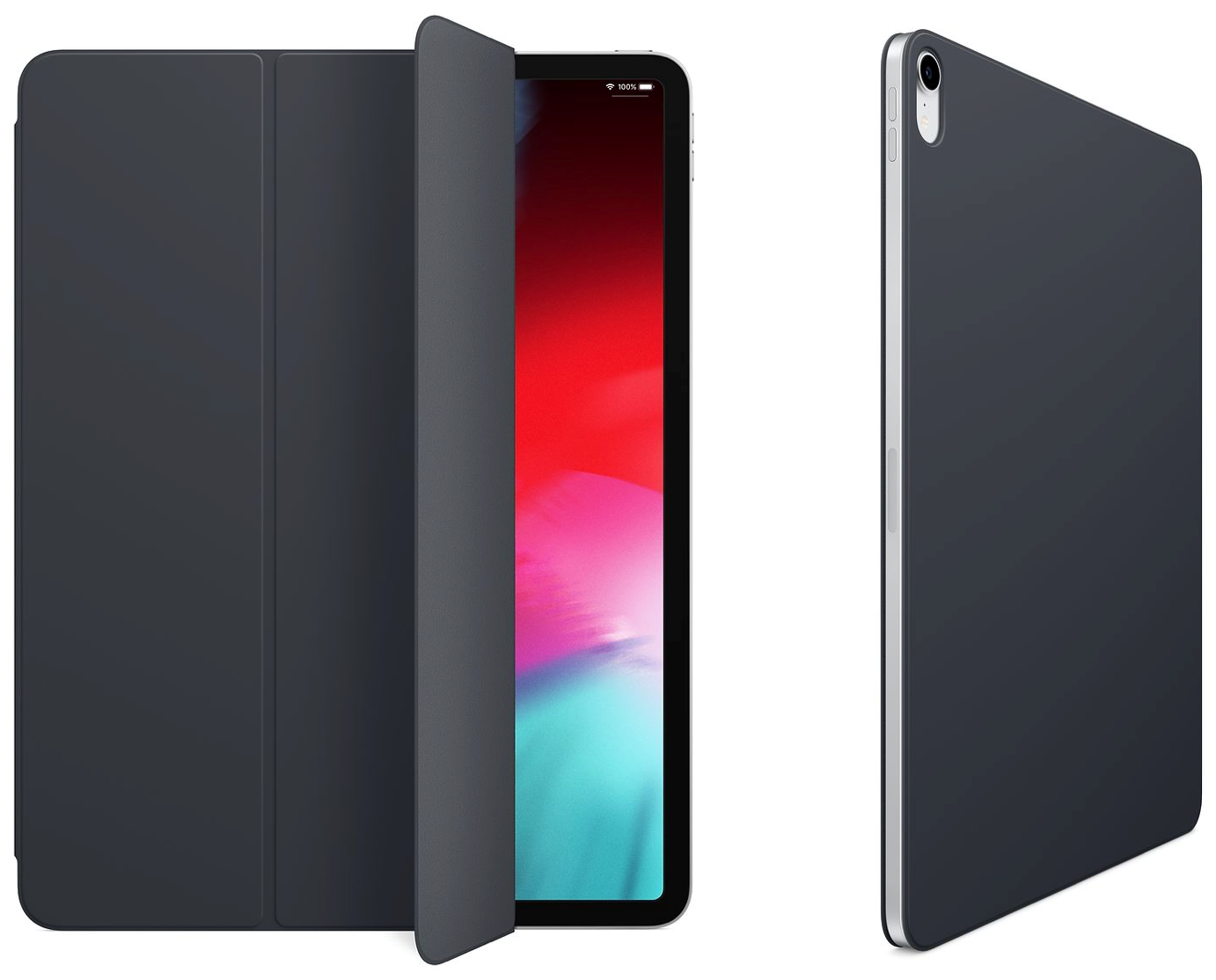 Чехол-обложка MyPads для iPad Pro 11 (2018) A1979, A1934, A2013 тонкий умный кожаный на пластиковой основе с трансформацией в подставку черный