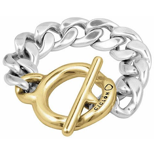 Браслет Ciclon, Pura, двухцветный металл, CN-230101 серебристый, 21