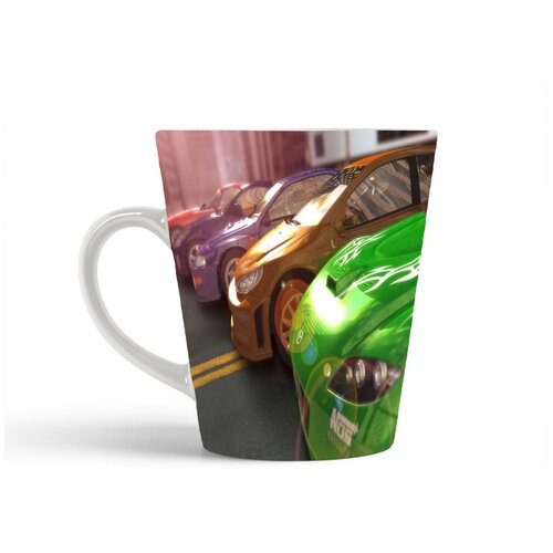 фото Кружка-латте coolpodarok juiced автомобили на старте