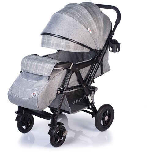 Прогулочная коляска с перекидной ручкой Babyhit Sense Plus, цвет LIGHT GREY`21