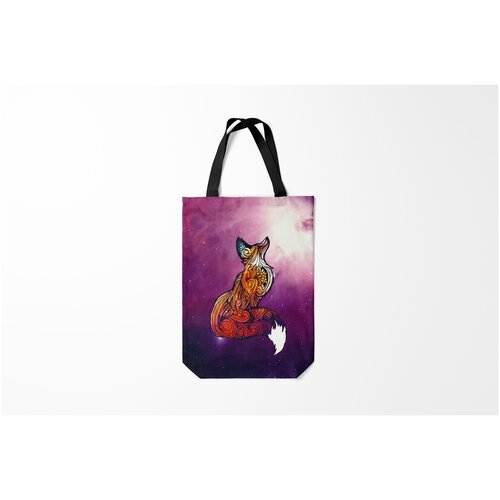 фото Сумка-шоппер / 31х42 см / звери / лисы космическая лиса burnettie