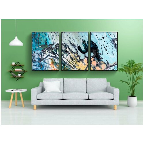 фото Набор модулных постеров для интерьера "абстрактный, структура, задний план" 60x90 см. в тубусе, без рамки lotsprints