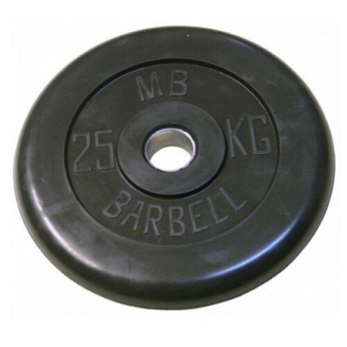 фото 25 кг диск (блин) mb barbell (черный) 31 мм.