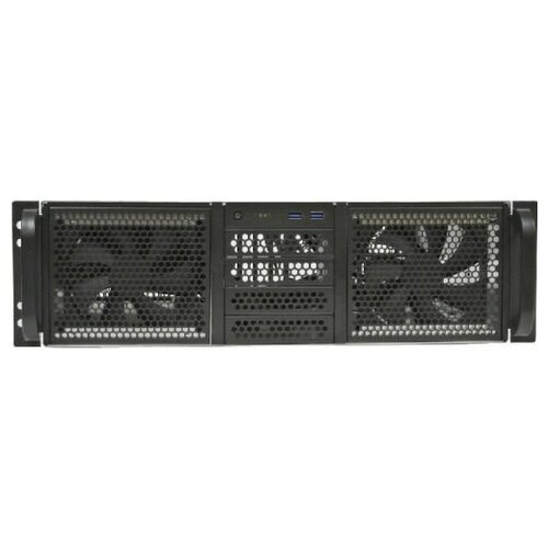 Корпус серверный 3U Procase RE306-D0H14-C-48 14*3,5 int , черный, без блока питания, глубина 480мм, MB CEB 12x10.5 серверный корпус 3u procase rm338