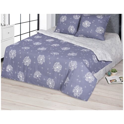 Двуспальный с европростынёй комплект постельного белья Невесомость бязь Премиум наволочки 70x70 см