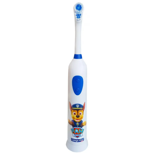Электрическая зубная щетка детская Longa Vita Щенячий патруль ротационная + сменная насадка, синий
