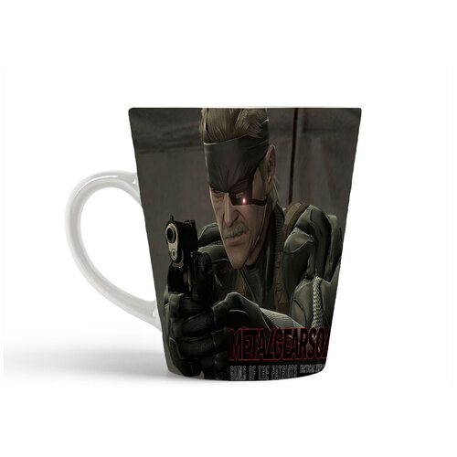 фото Кружка-латте coolpodarok mgs4 old snake пожилой солдат