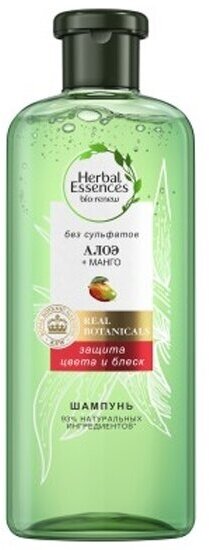 Бессульфатный шампунь Herbal Essences Защита цвета и блеск, Алоэ и Манго, 380 мл