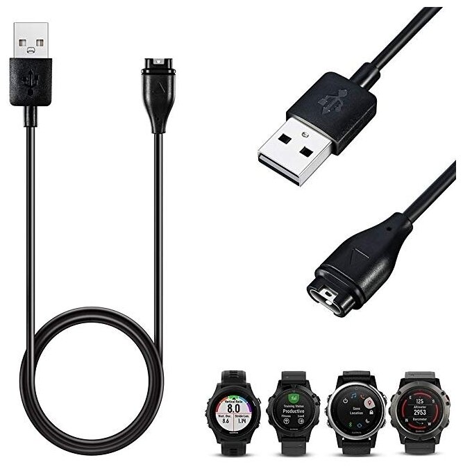 USB-кабель для зарядки умных часов Garmin Fenix 5/5 Plus/Forerunner 935/Quatix 5/Quatix 5 Sapphire/Approach S60