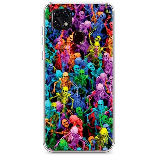 фото Силиконовый чехол "вечеринка скелетов" на zte zte blade 20 smart / зте блейд 20 смарт case place