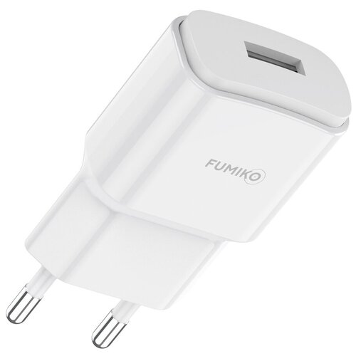 Зарядное устройство FUMIKO CH10 1USB 2.1А белое