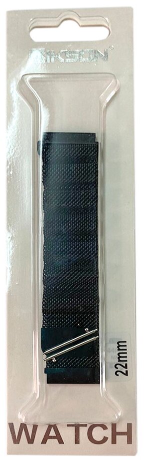 Универсальный металлический ремешок миланская петля 22 мм для часов Samsung Xiaomi Huawei Garmin черный