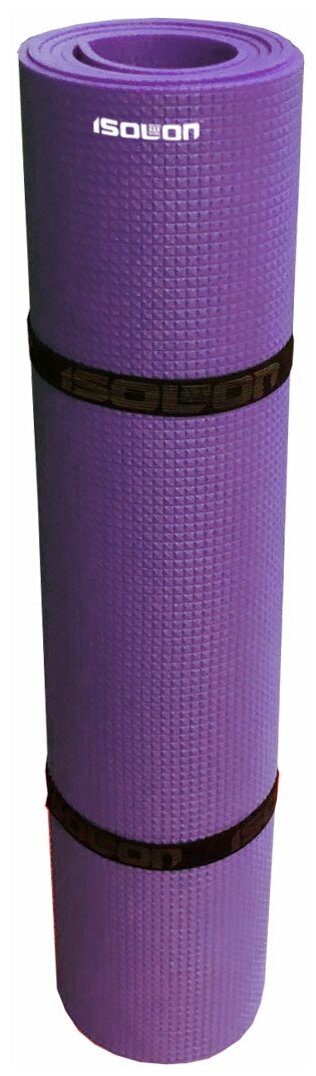 Коврик спортивный для зарядки и фитнеса Isolon Sport 5, 180х60 см фиолетовый