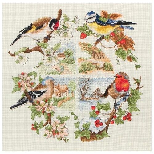 фото Набор для вышивания anchor birds and seasons 30*30см, mez, pce880