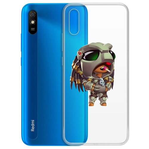 чехол накладка clear case brawl stars хэллоуинская роза для xiaomi redmi 9a Чехол-накладка Clear Case Brawl Stars-Леон Хищник для Xiaomi Redmi 9A