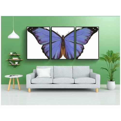 фото Набор модулных постеров для интерьера "животное, бабочка, насекомое" 60x90 см. в тубусе, без рамки lotsprints