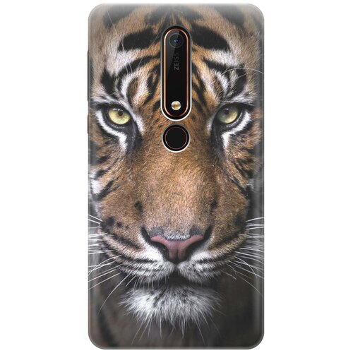 фото Re:pa накладка transparent для nokia 6 (2018) с принтом "тигр"