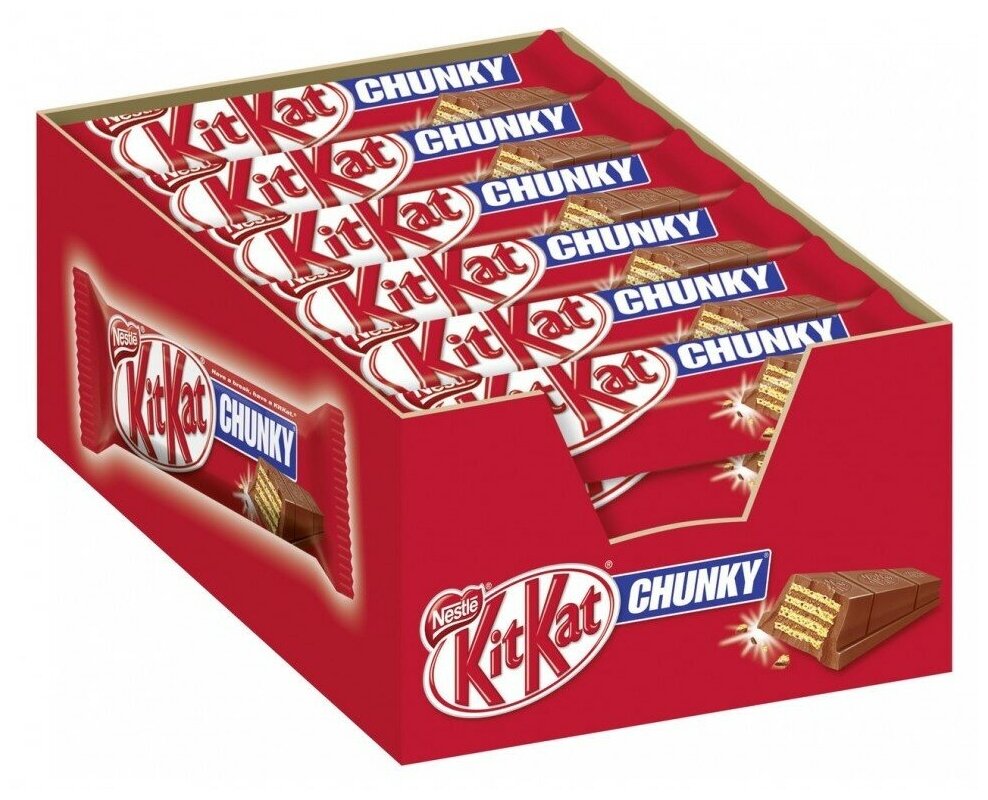 Шоколадный батончик Kit Kat Chunky Chocolate 40 гр 36 шт. (упаковка)