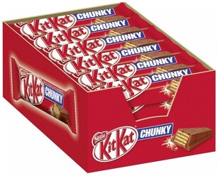 KitKat чанки шоколадный батончик, 36 штук по 40г.