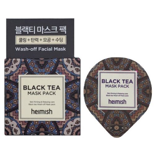 Heimish black tea mask pack travel - Лифтинг-маска против отеков с экстрактом черного чая travel