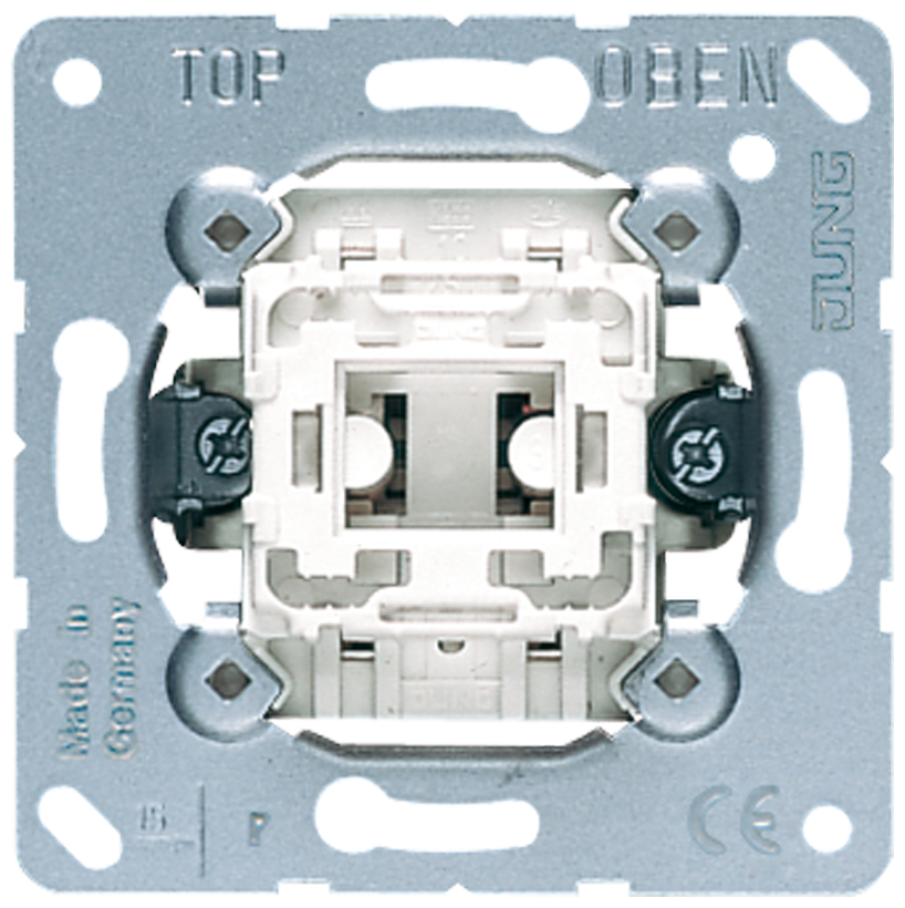 Переключатель универсальный 1-клавишный (проходной). Механизм. 10A 250V | код 506U | JUNG ( 1шт. )