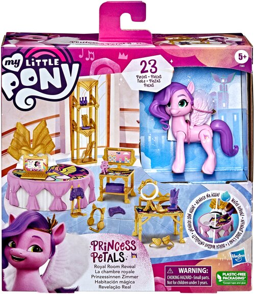 Игровой набор My Little Pony Королевская спальня Принцессы Петалс с сюрпризом F3883, 24 дет.