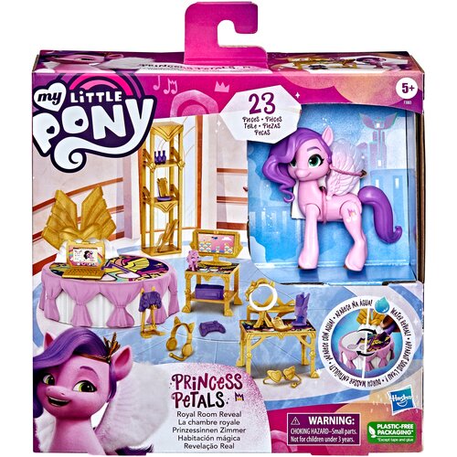 Игровой набор My Little Pony Королевская спальня Принцессы Петалс с сюрпризом F3883, 23 дет.