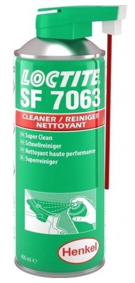 Очиститель спрей Loctite SF 7063, для пластмасс, металлов, 400 мл