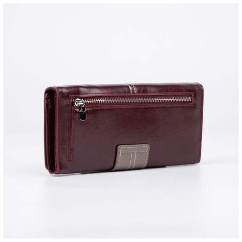 фото Кошелёк женский, 3 отдела на магнитах, цвет бордовый yandex market