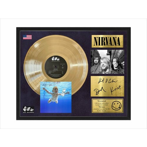 inxs kick золотая виниловая пластинка в рамке Nirvana золотая виниловая пластинка в рамке
