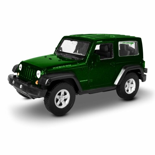 Машинка WELLY 2007 JEEP WRANGLER RUBICON Зеленый / модель машины 1:38 с пружинным механизмом машинка welly jeep wrangler rubicon 1 38 красный 42371