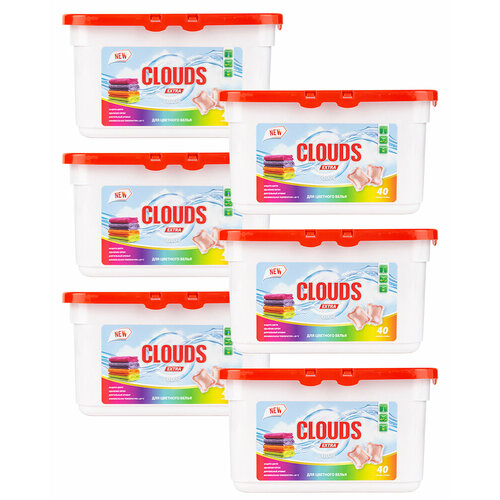 CLOUDS Color Капсулы для стирки цветного белья Роза 8 г х 40 320 гр - 6 уп 2138₽