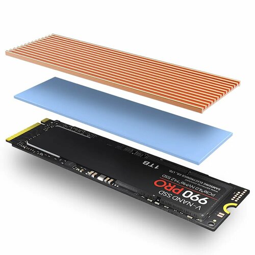 Радиатор для жесткого диска NVME, PCIe, M2 - охлаждение SSD низкопрофильный радиатор охлаждения для ssd m2 диска new