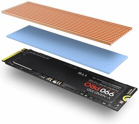 Радиатор для жесткого диска NVME, PCIe, M2 - охлаждение SSD