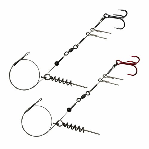 Монтаж готовый Savage Gear Linethru Corkscrew Rig #1 40см 22кг штопор savage gear corkscrew l