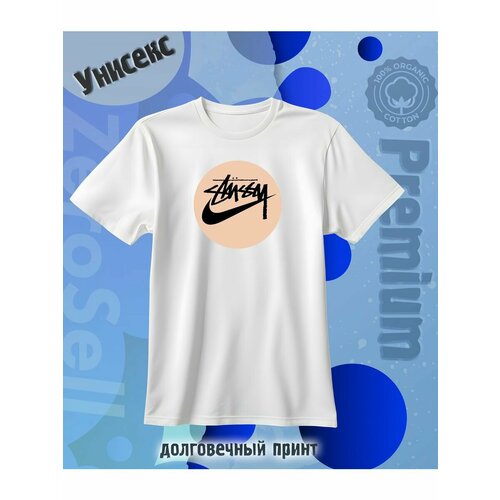 Футболка Zerosell stussy, размер 4XS, белый