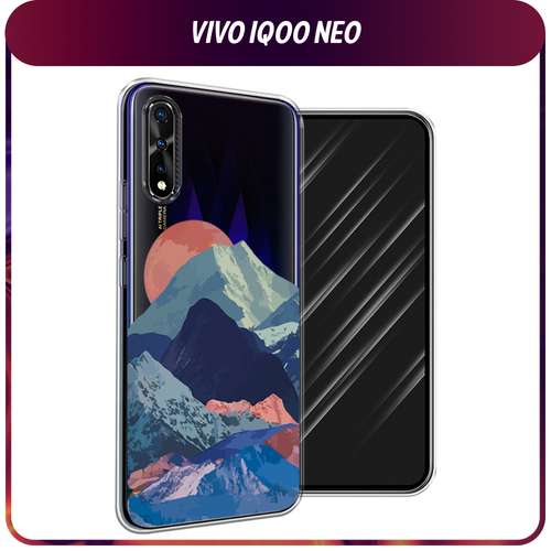 Силиконовый чехол на Vivo iQOO Neo/V17 Neo / Виво iQOO Neo/V17 Neo Закат в снежных горах, прозрачный силиконовый чехол на vivo iqoo neo v17 neo виво iqoo neo v17 neo закат в снежных горах прозрачный