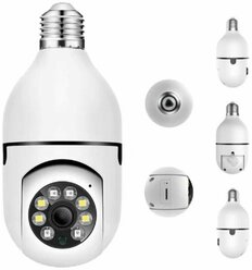 Камера видеонаблюдения дома wifi лампочка L350 с динамиком и микрофоном / поворотная IP камера - лампа видеонаблюдения с цоколем E27