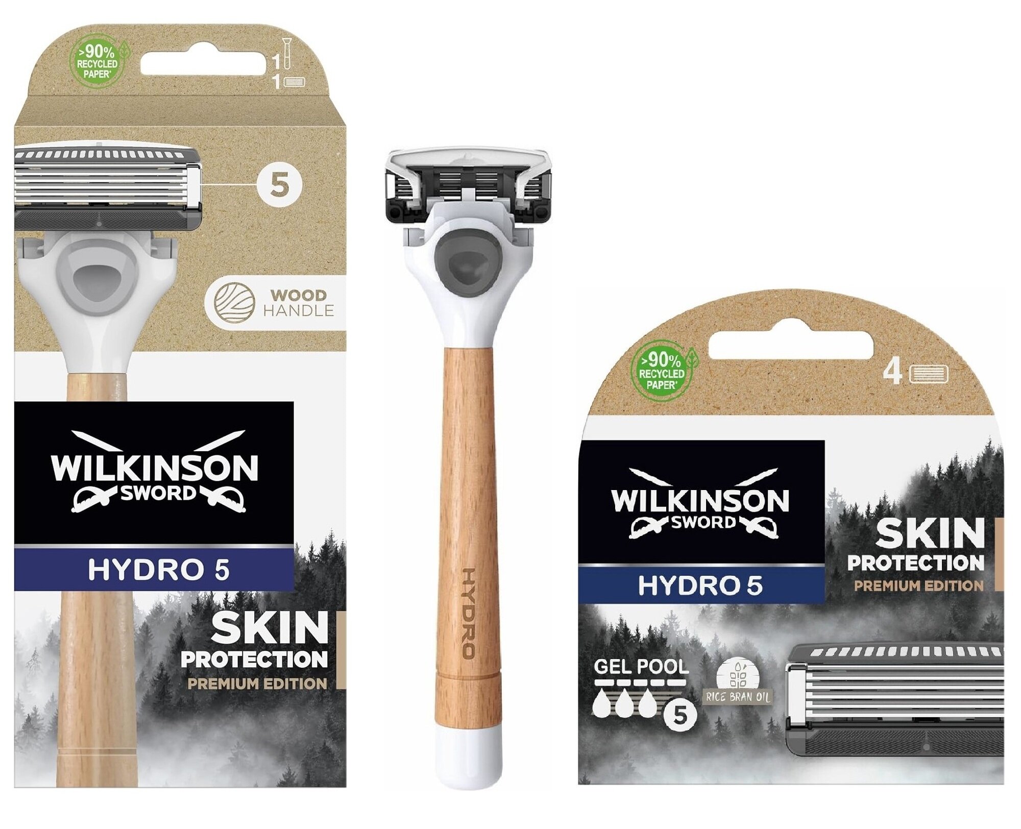 Бритвенный мужской станок Wilkinson Sword Premium Edition с 5 сменными кассетами, Германия