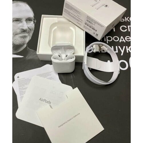 Беспроводные наушники A Pods 2 Сенсорные Bluetooth наушники c шумоподавлением Белые Наушники блютуз с микрофоном Для iPhone Android 120000₽