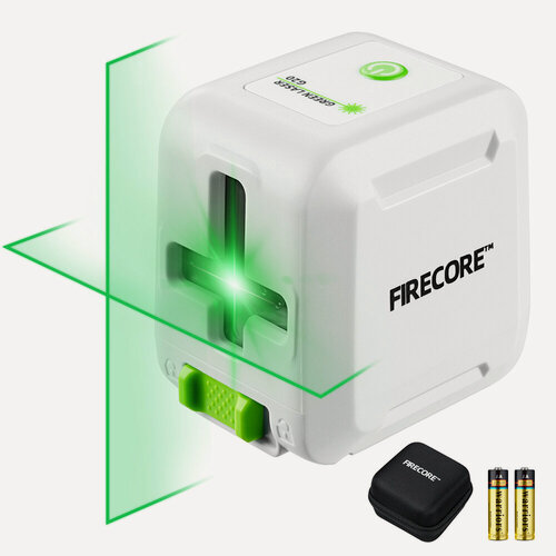 Изображение товара Лазерный уровень/нивелир FIRECORE G20, 2 Линий, Зеленый луч, С батарейками