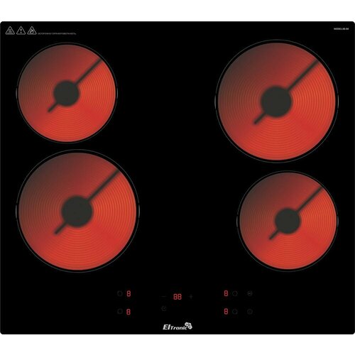Варочная панель электрическая ELTRONIC 88-04 4 конфорки черная 1499000₽