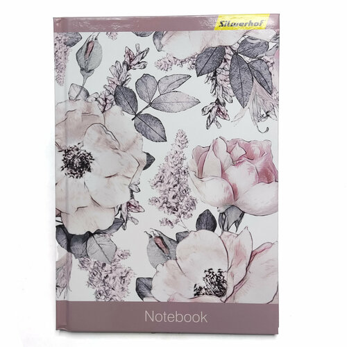 Ежедневник Цветы, 80 листов, 160 страниц в точку Бизнес блокнот в твердой дизайнерской обложке.