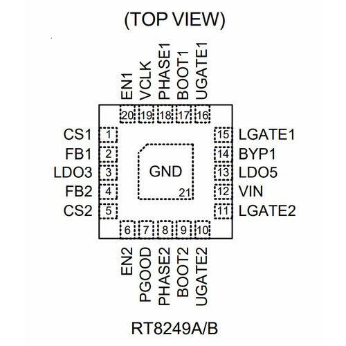 Микросхема RT8249AGQW 2Q=