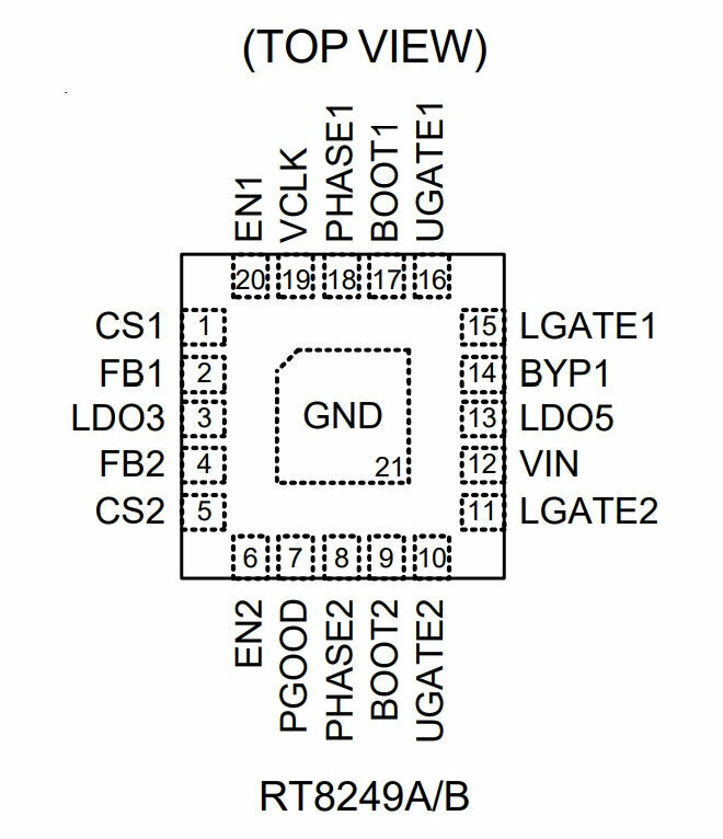 Микросхема RT8249AGQW 2Q=