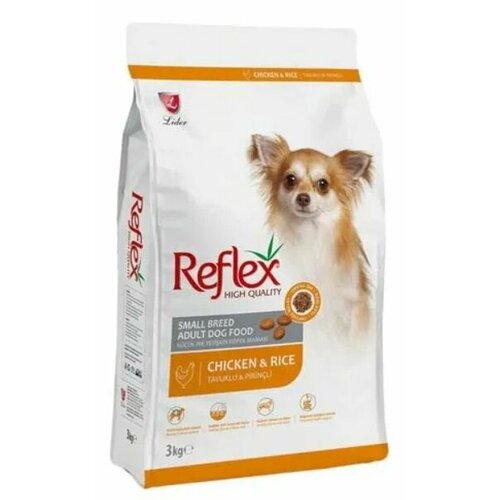 Reflex Сухой корм для собак мелких пород Small Breed Adult Dog Food Chicken and Rice, с курицей и рисом, 3 кг reflex сухой корм для собак мелких пород plus mini small breed adult dog food chicken с курицей 3 кг