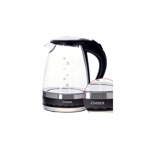 Чайник электрический Zimber стеклянный с подсветкой 15 л 2200 ВТ 348100₽