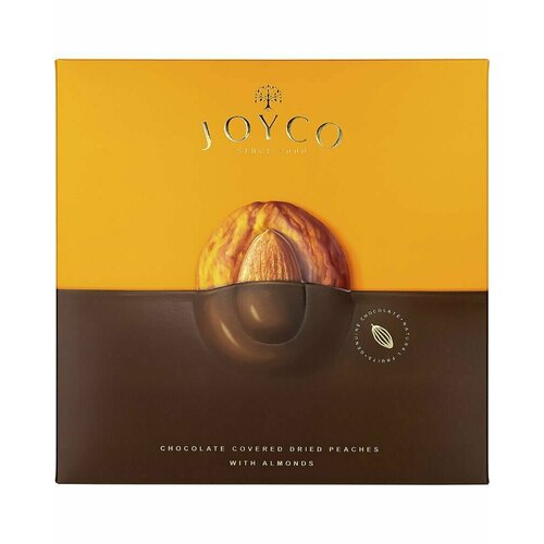 Шоколадные конфеты JOYCO персик в шоколаде с миндалем, 190г