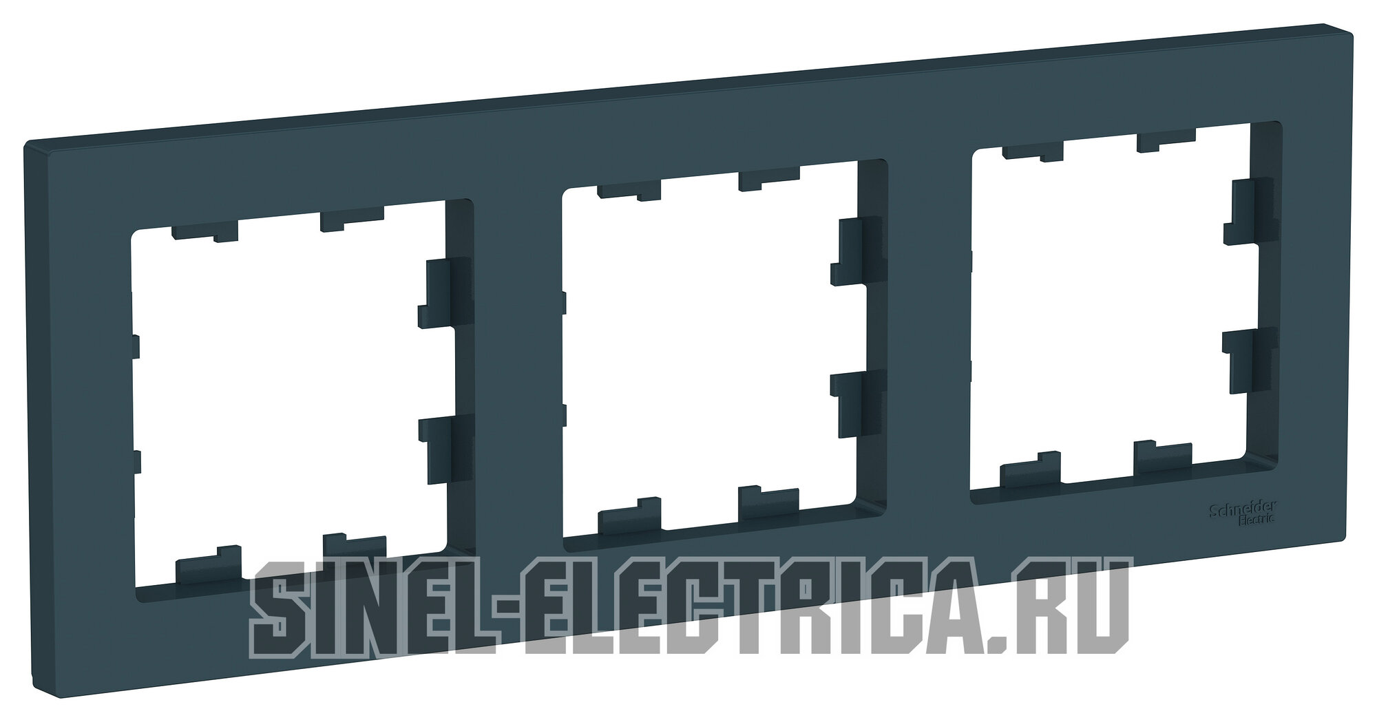 Рамка IP20 Schneider Schneider Atlas Design трехместная (Изумруд)