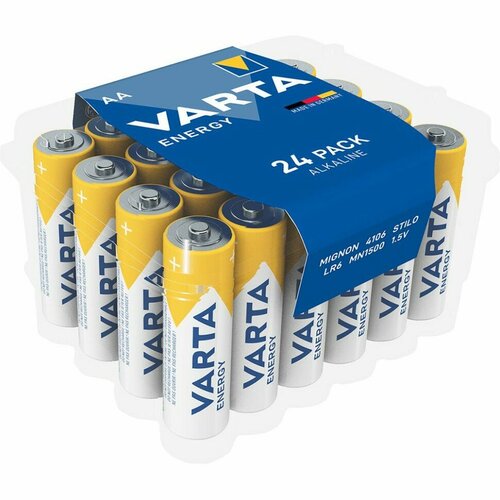 Батарейка VARTA ENERGY 4106 LR6 AA, в упаковке 24 шт sauvage часы sv11422s коллекция energy